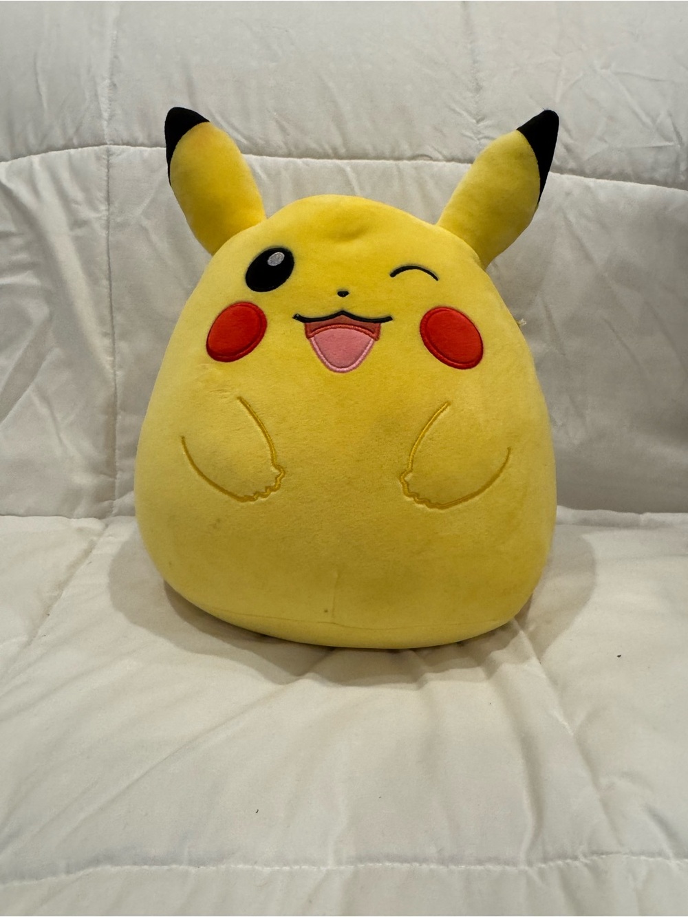 Squishmallows Yellow Pikachu-Inspired Winking Plush